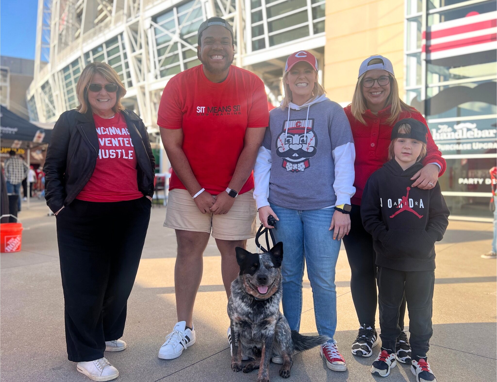 Our SMS team at a Cincinnati Reds game